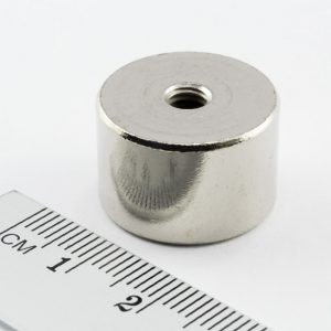 Pot magnet with internal thread, 20x13 mm
