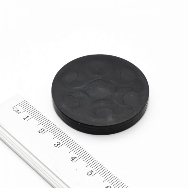 Pot magnet with internal thread, 43x6 mm, rubber coated