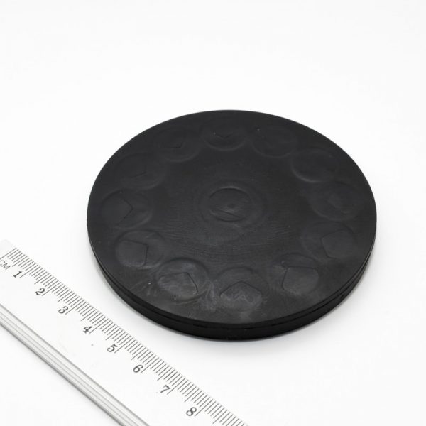 Pot magnet with internal thread, 88x8.5 mm, rubber coated