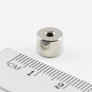 Pot magnet with internal thread, 8x6 mm