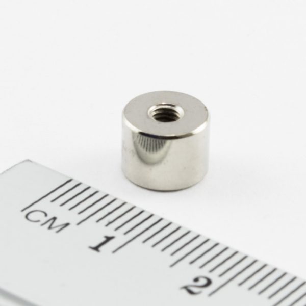Pot magnet with internal thread, 8x6 mm