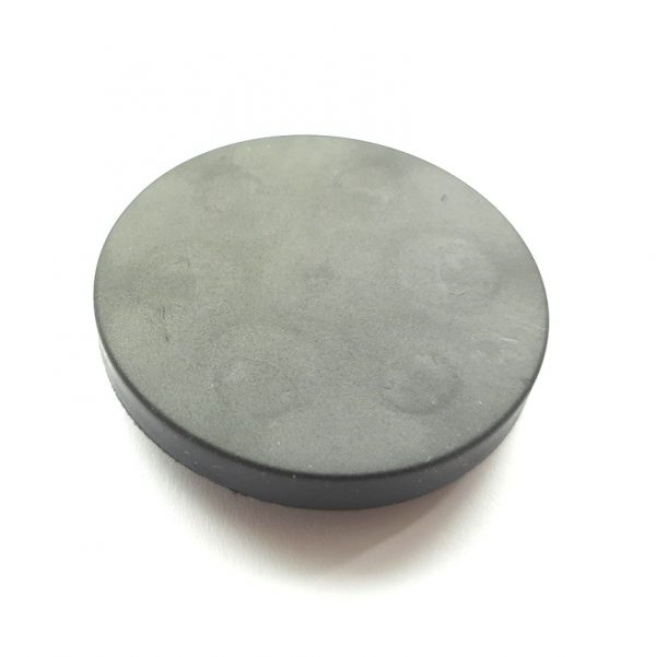 Pot magnet with internal thread socket, 43x6 mm, rubber coated