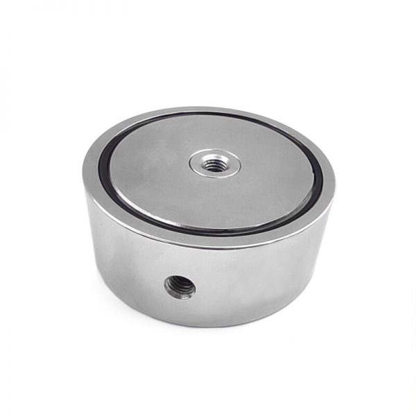 Pot magnet with internal thread through entire magnet, 97x40 mm, double-sided