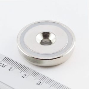 Pot magnet with screw hole, 36x8 mm