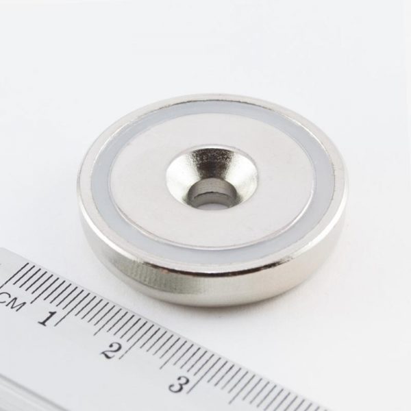Pot magnet with screw hole, 36x8 mm