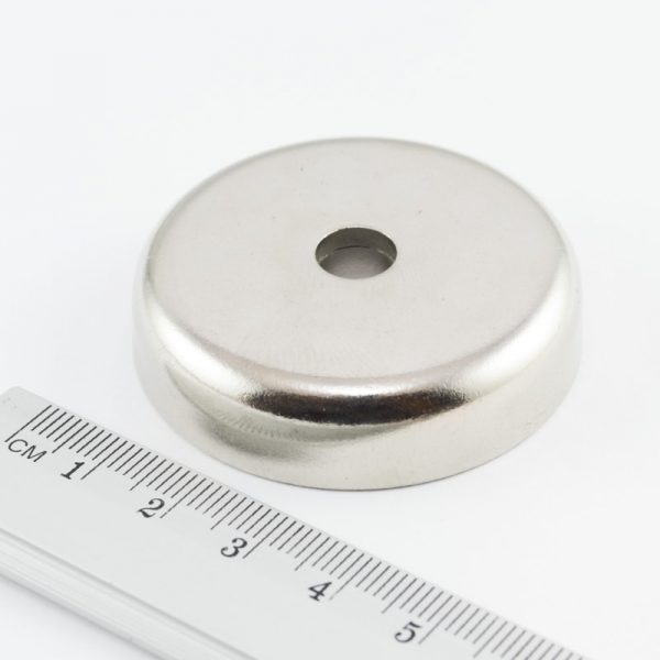 Pot magnet with screw hole, 48x11.5 mm