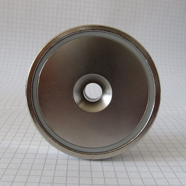 Pot magnet with screw hole, 60x15 mm