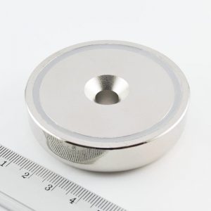 Pot magnet with screw hole, 60x15 mm
