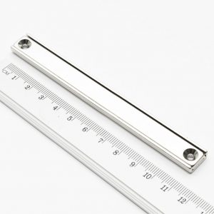Pot magnet with screw holes, 120x13.5x5 mm