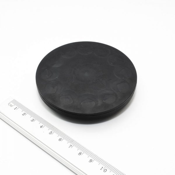 Pot magnet with internal thread socket, 88x8.5 mm, rubber coated
