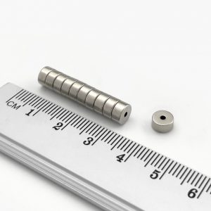 Neodymium magnet, ring, 6-1.5×3 mm - N38