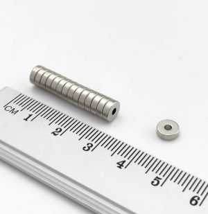 Neodymium magnet, ring, 6-2×2 mm - N45