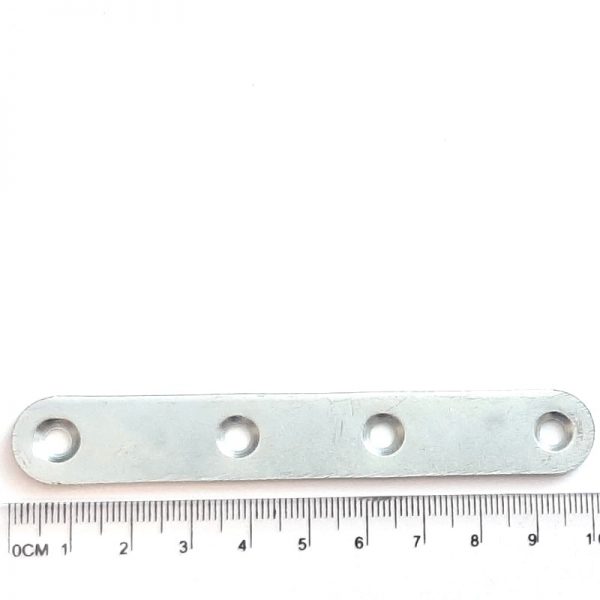Steel counterpart, 100x15x2 mm, Zn, oval