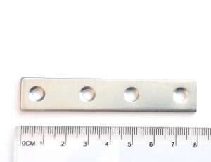 Steel counterpart, 80x15x2 mm, Zn
