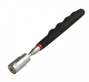Telescopic magnetic pick-up tool with LED