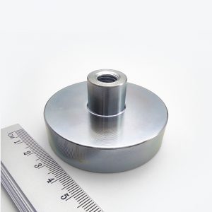 Pot magnet with internal thread socket, 60×15 mm