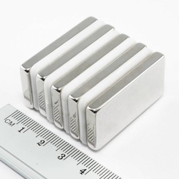 Neodymium magnet, block, 40×20×5 mm - N38 - Image 2