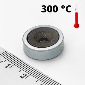 Pot magnet with screw hole, 20x6 mm (SmCo)