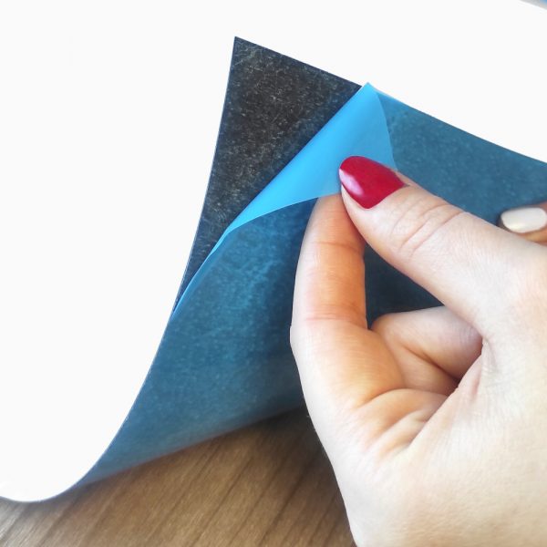 self-adhesive ferrous sheet, white - magnetic board - self-adhesive layer