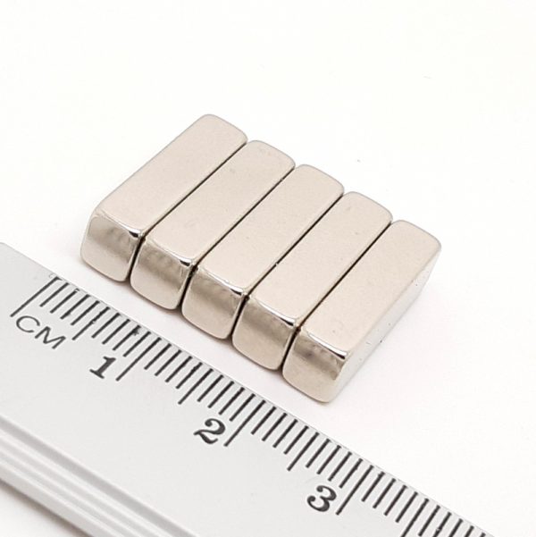 Neodymium magnet, block, 20x6x5 mm, 120 °C - N45H