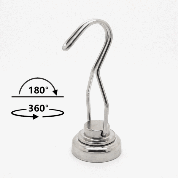Magnetic swivel hanging hook, Ø 25 mm