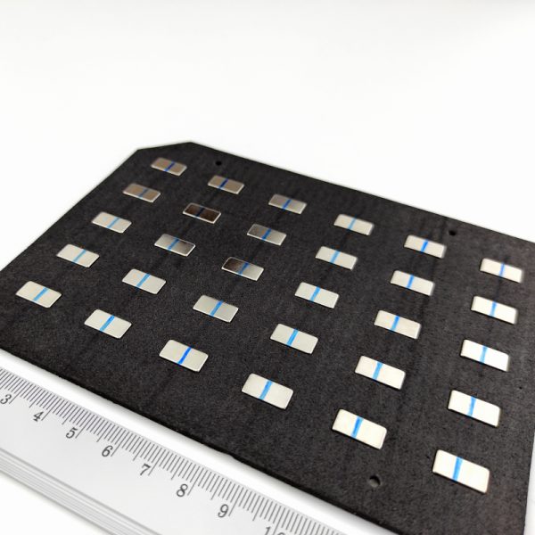 Neodymium magnet, block, 12x6.2x3 mm, self-adhesive