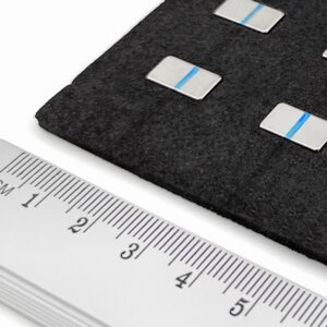Neodymium magnet, block, 12x6.2x3 mm, self-adhesive