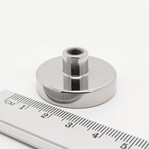 Magnetic mount - pot magnet with internal thread socket, 32x7 mm