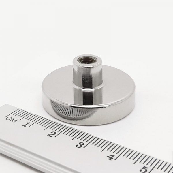 Magnetic mount - pot magnet with internal thread socket, 32x7 mm