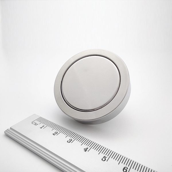 Pot magnet with internal thread socket, 48x12 mm