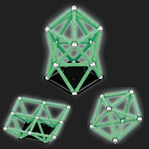 Magnetic building set Geomag Glow - glows in the dark