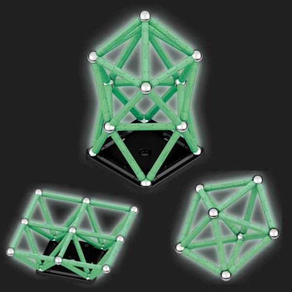 Magnetic building set Geomag Glow - glows in the dark