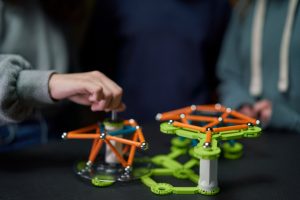 Magnetic building set Geomag Mechanics Motion, 160 parts