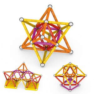 Coloured magnetic building set