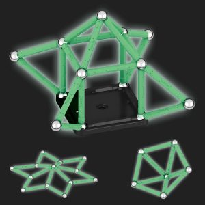 Magnetic building set Geomag, glow-in-the-dark
