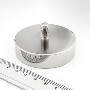 Magnetic mount - pot magnet with extended external thread