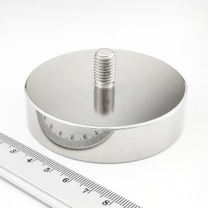 Magnetic mount - pot magnet with extended external thread