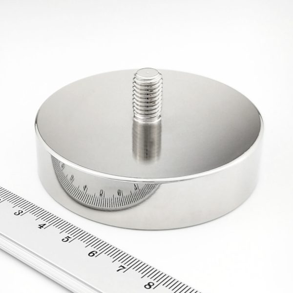 Magnetic mount - pot magnet with extended external thread