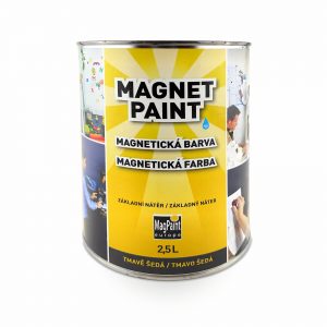 Magnetic wall paint, 2.5 l, grey
