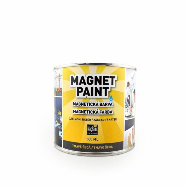 Magnetic wall paint, 0.5 l, grey