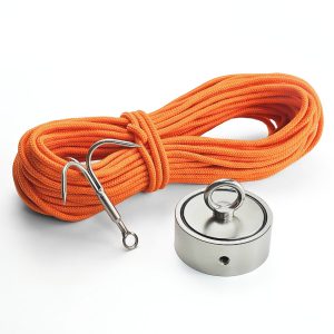 equipment for magnet fishing-set magnet, rope, hook