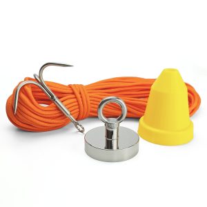 equipment for magnet fishing, set magnet, cone, rope, hook