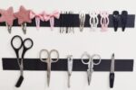 scissors on magnetic tape, hair accessories on magnetic tape
