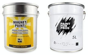 Magnetic paint in various packaging