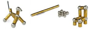 Magnetic pen, gold, building set