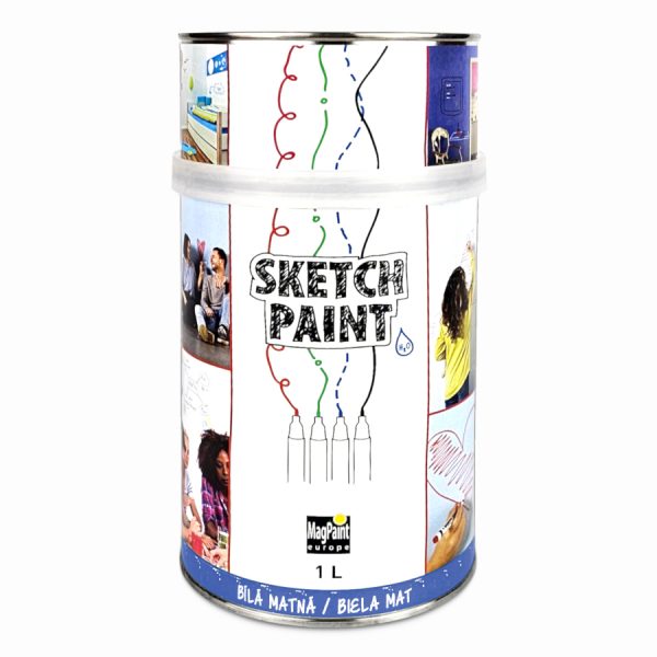 Sketchpaint writable wall paint, white, matte