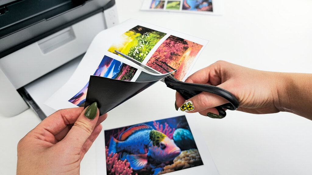 cutting magnetic paper - making magnets