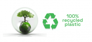 made out of recycled plastic