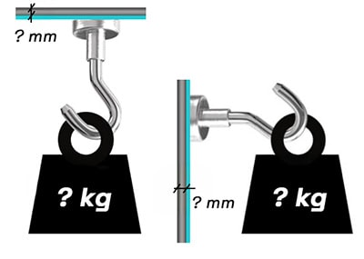 magnetic hook attached to the ceiling and wall