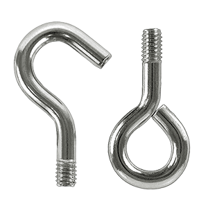 Screw hooks and eyes